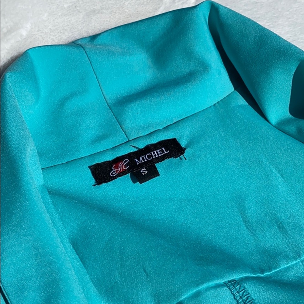 Flowy Turquoise Blazer - Picture 3 of 5